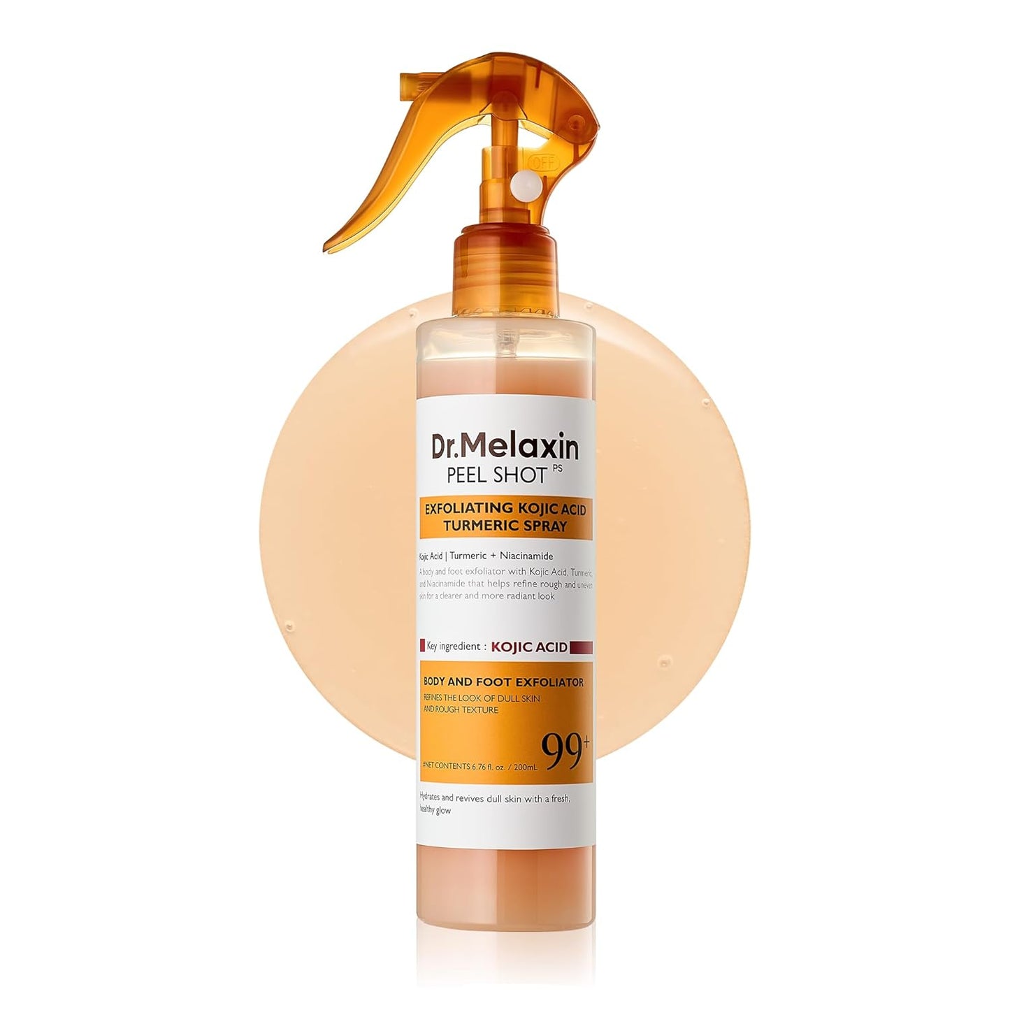 Peel Shot Kojic Acid Turmeric Body Exfoliator Spray 6.76 Fl.Oz