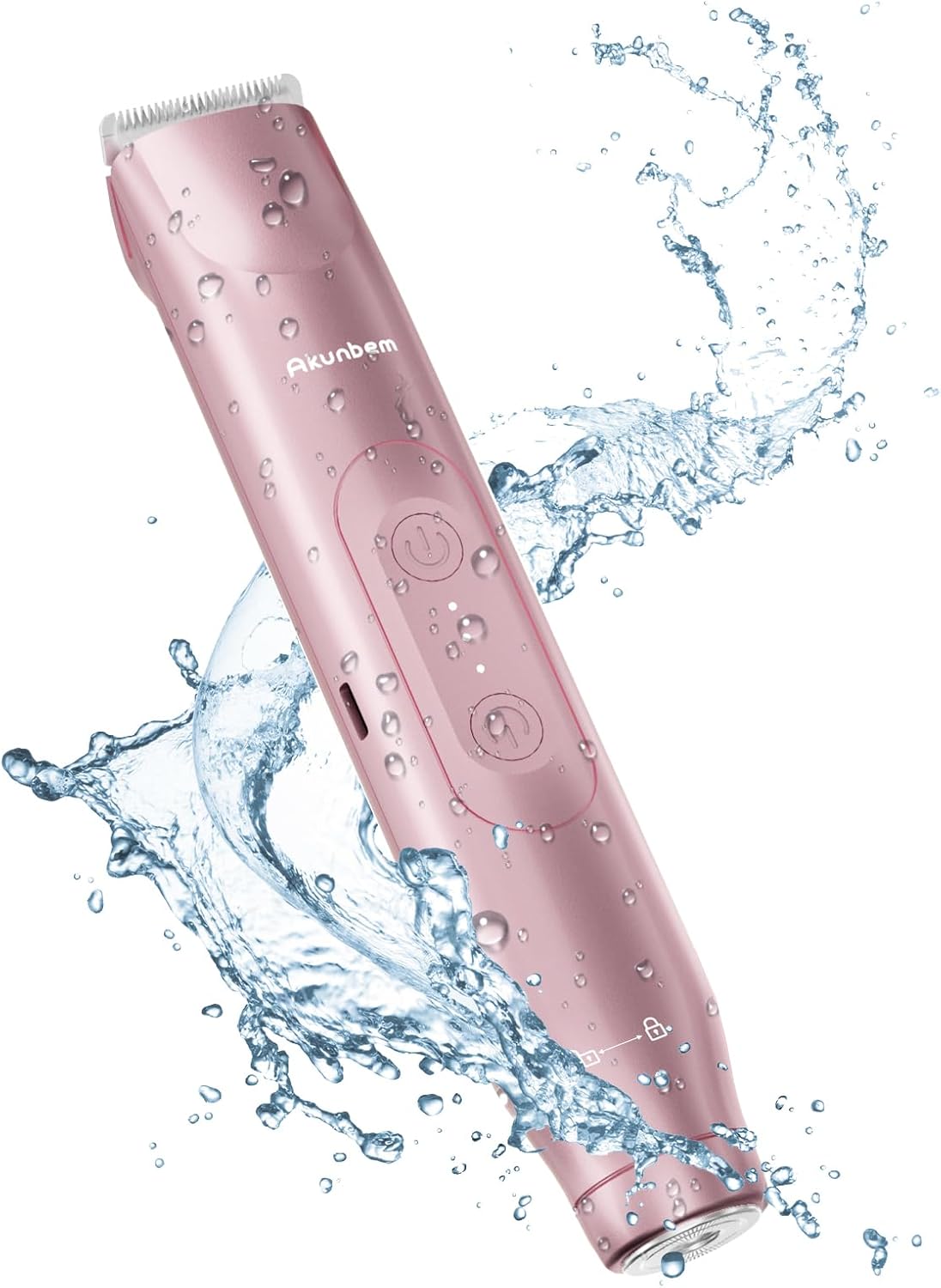 2 in 1 Women Electric Shaver Dual Head Bikini Trimmer for Women. Pink
